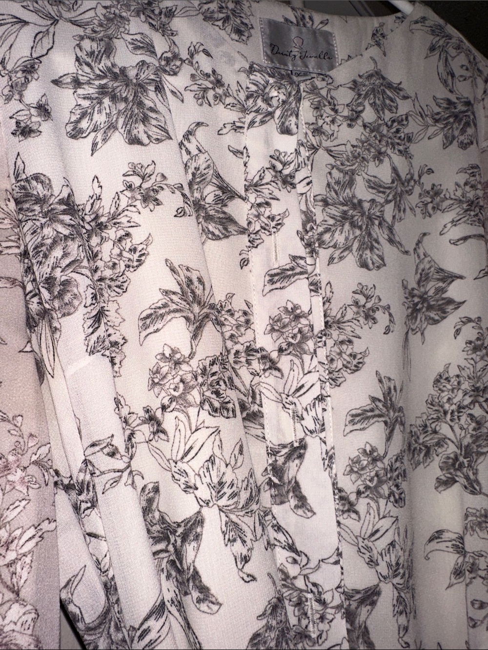 Dainty Jewells Taupe Floral Tiered Maxi Dress with Tie Waist - Picture 6 of 6
